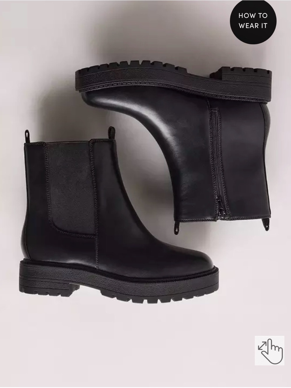 Torrid wide calf shaft chunky Lug Sole Chelsea Booties Size 11WW wide width